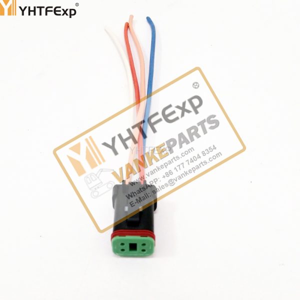 010027-komatsu -7 throttle motor plug original new 4 wires
