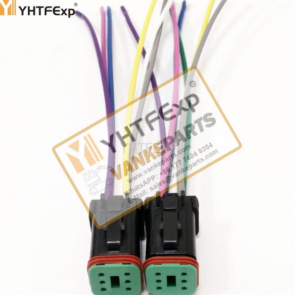 010097-Caterpillar excavator 312B 320B 330B motor female plug 6 wires high quality