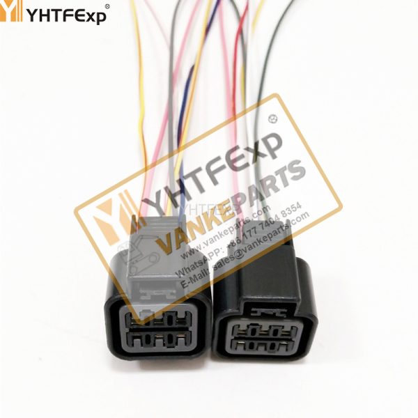 010233-Kobelco excavator 350-6E electric oil pump plug 6 wires female plug high quality