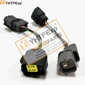 010263-Kobelco excavator -6 to 6E throttle motor convert plug wiring harnesses 4 wire high quality
