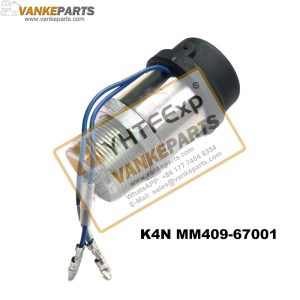 Z00006-Caterpillar Excavator E305C K4N Engine Flameout Switch Excavator Flameout Solenoid Valve MM409-67001